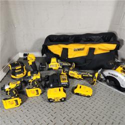 Houston location AS-IS DEWALT 20-Volt MAX Lithium-Ion Cordless 7-Tool Combo Kit with 2.0 Ah Battery, 5.0 Ah Battery and Charger Appears in new condition