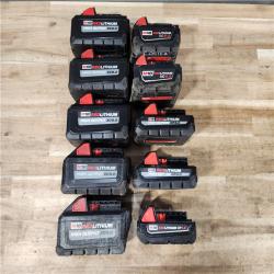 HOUSTON LOCATION - AS-IS MILWAUKEE BATTERY PACK QTY - 10