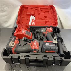 AS-IS - MILWAUKEE FUEL 18V Lithium-Ion Brushless Cordless Hammer Drill and Impact Driver Combo Kit