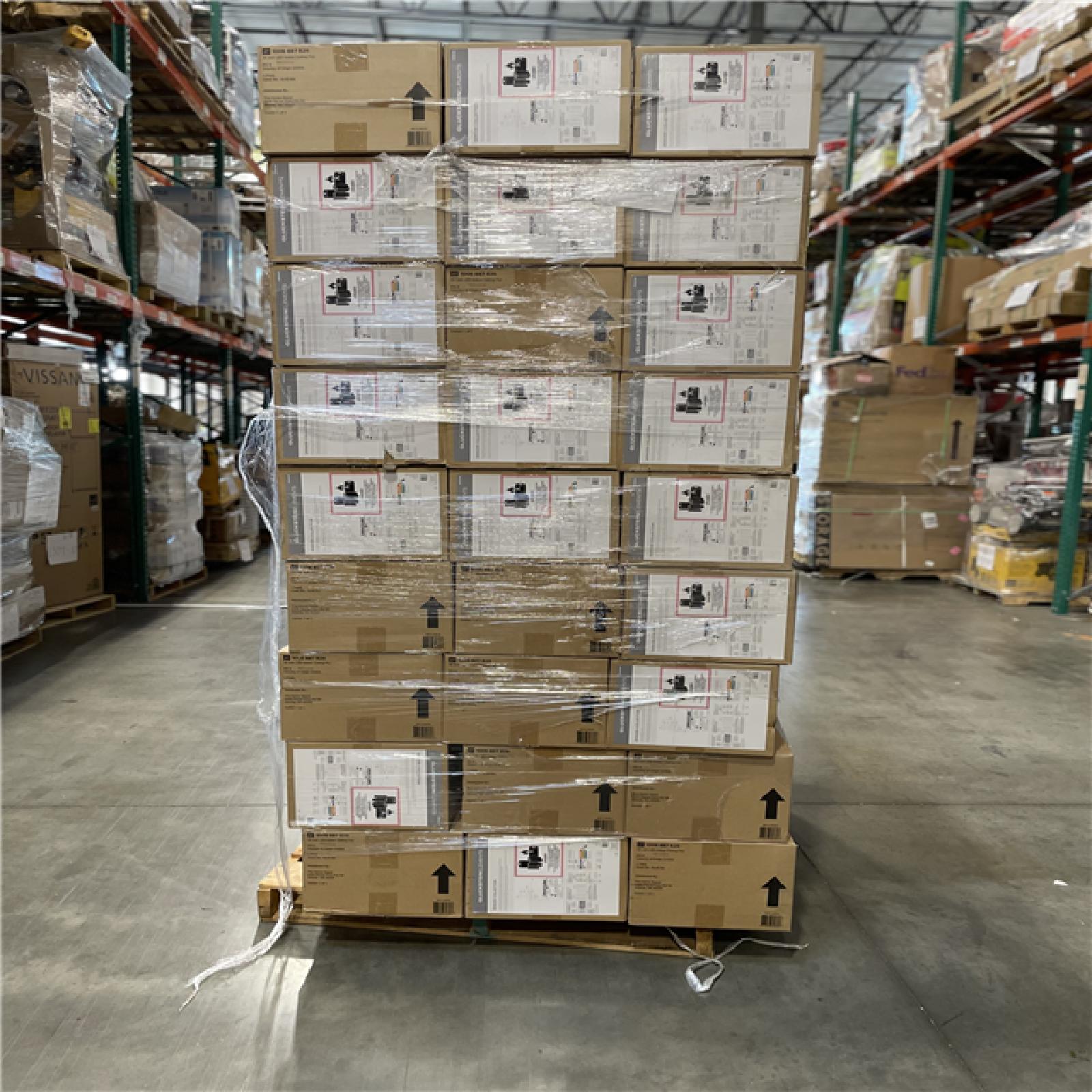 DALLAS LOCATION - Denver 48 in. Integrated LED Indoor White Ceiling Fan with Remote PALLET-(48 UNITS)