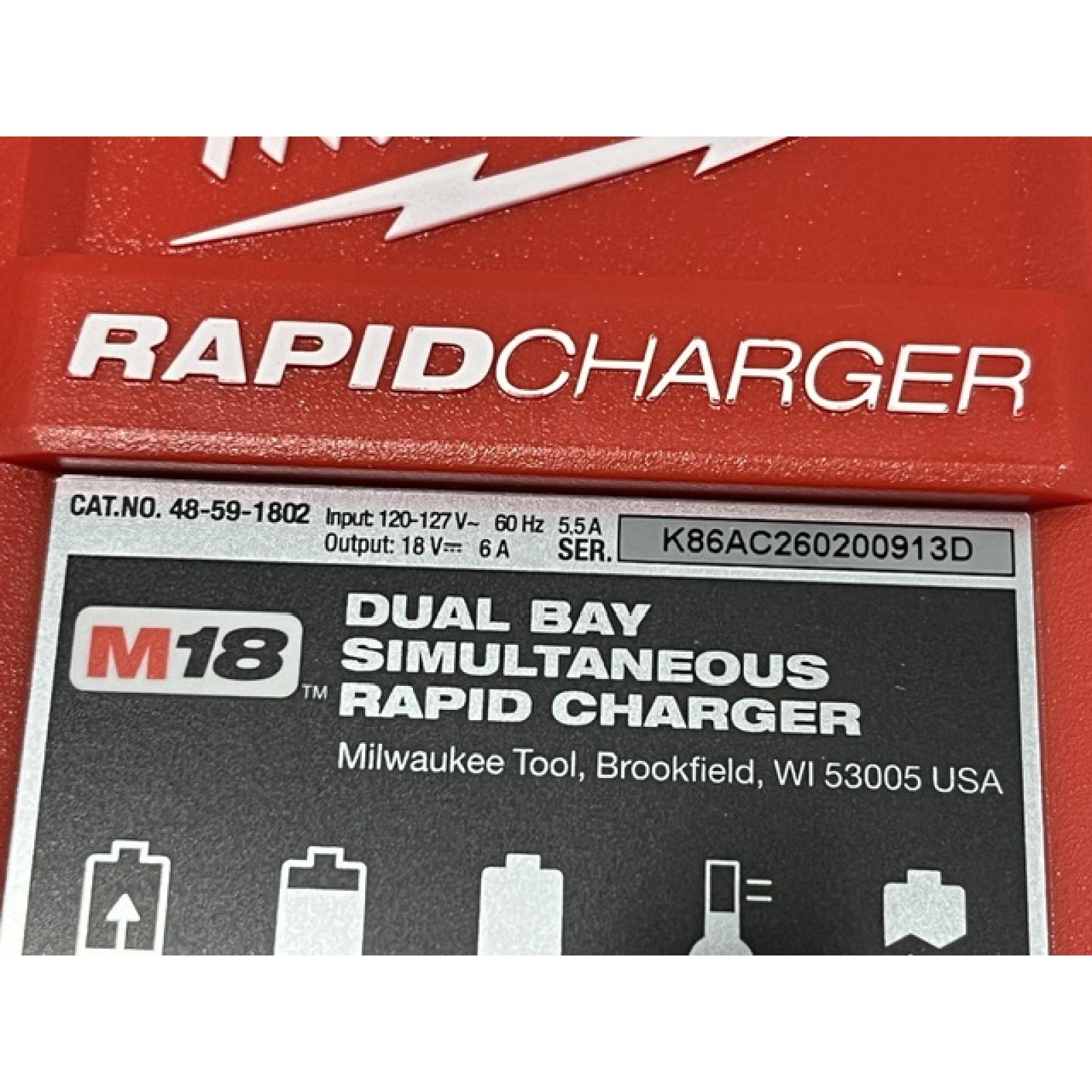AS-IS Milwaukee 18-Volt Lithium-Ion Dual Bay Rapid Battery Charger