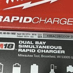 AS-IS Milwaukee 18-Volt Lithium-Ion Dual Bay Rapid Battery Charger