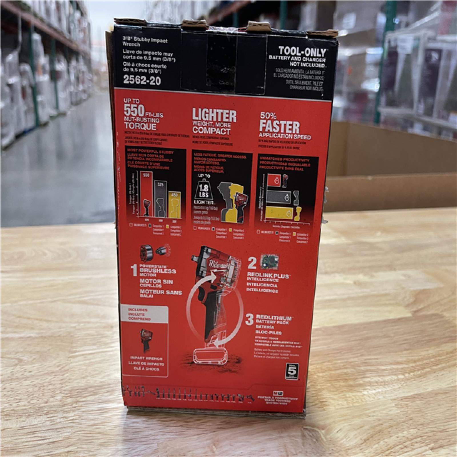 NEW! - Milwaukee  FUEL 12V Lithium-Ion Brushless Cordless Stubby 3/8 in. Impact Wrench (Tool-Only)