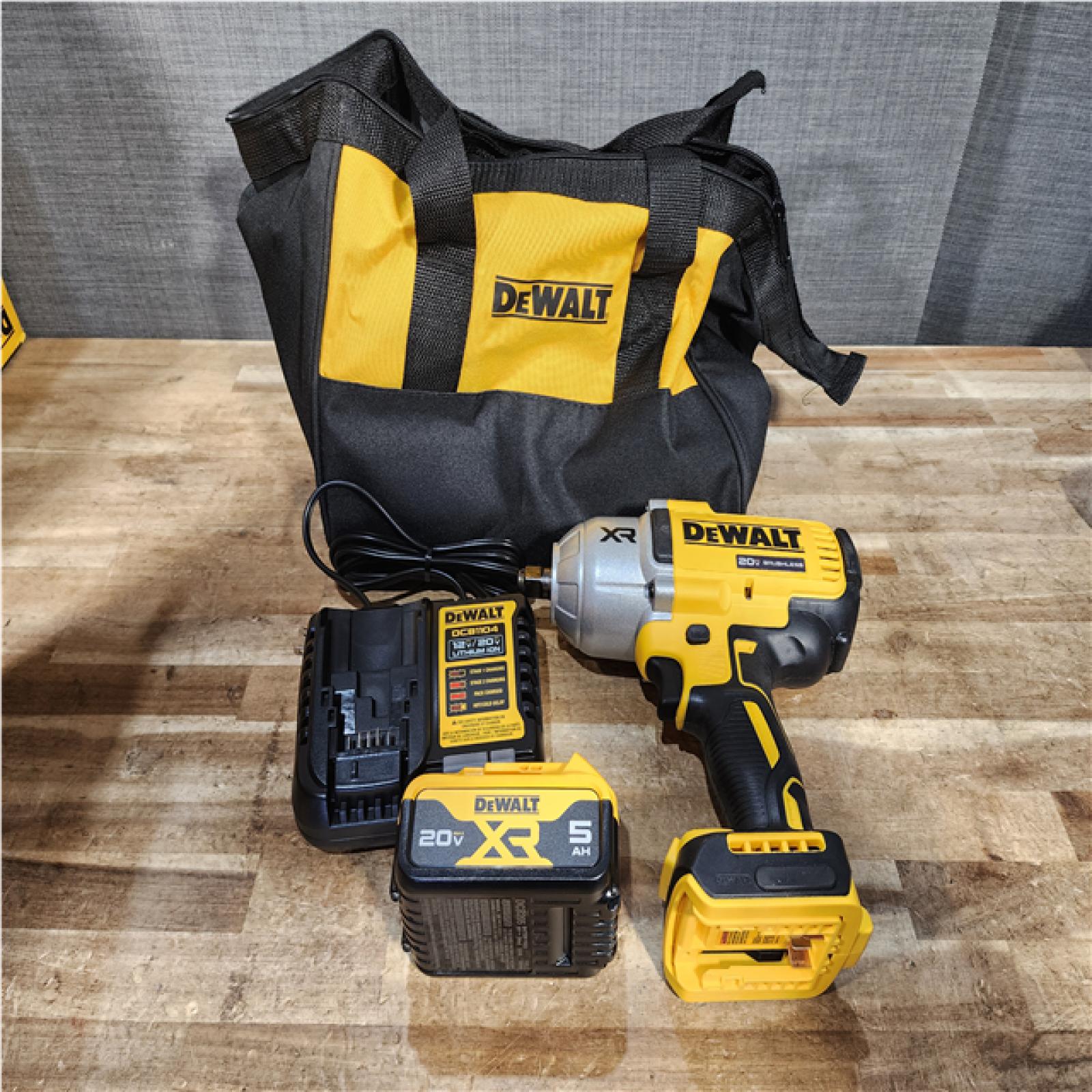 Houston Location AS-IS DEWALT 20V MAX Lithium-Ion Cordless 1/2 in. Impact Wrench Kit