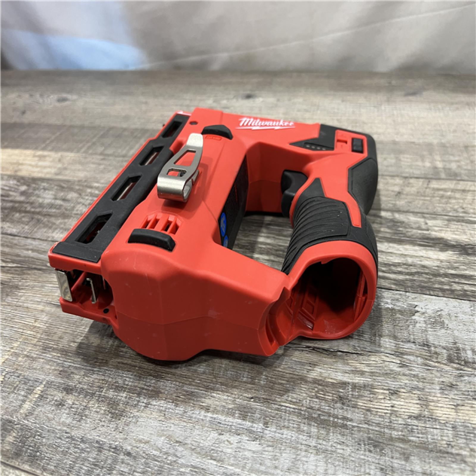AS-IS Milwaukee 12-Volt Lithium-Ion Cordless 3/8 in. Crown Stapler (Tool-Only)