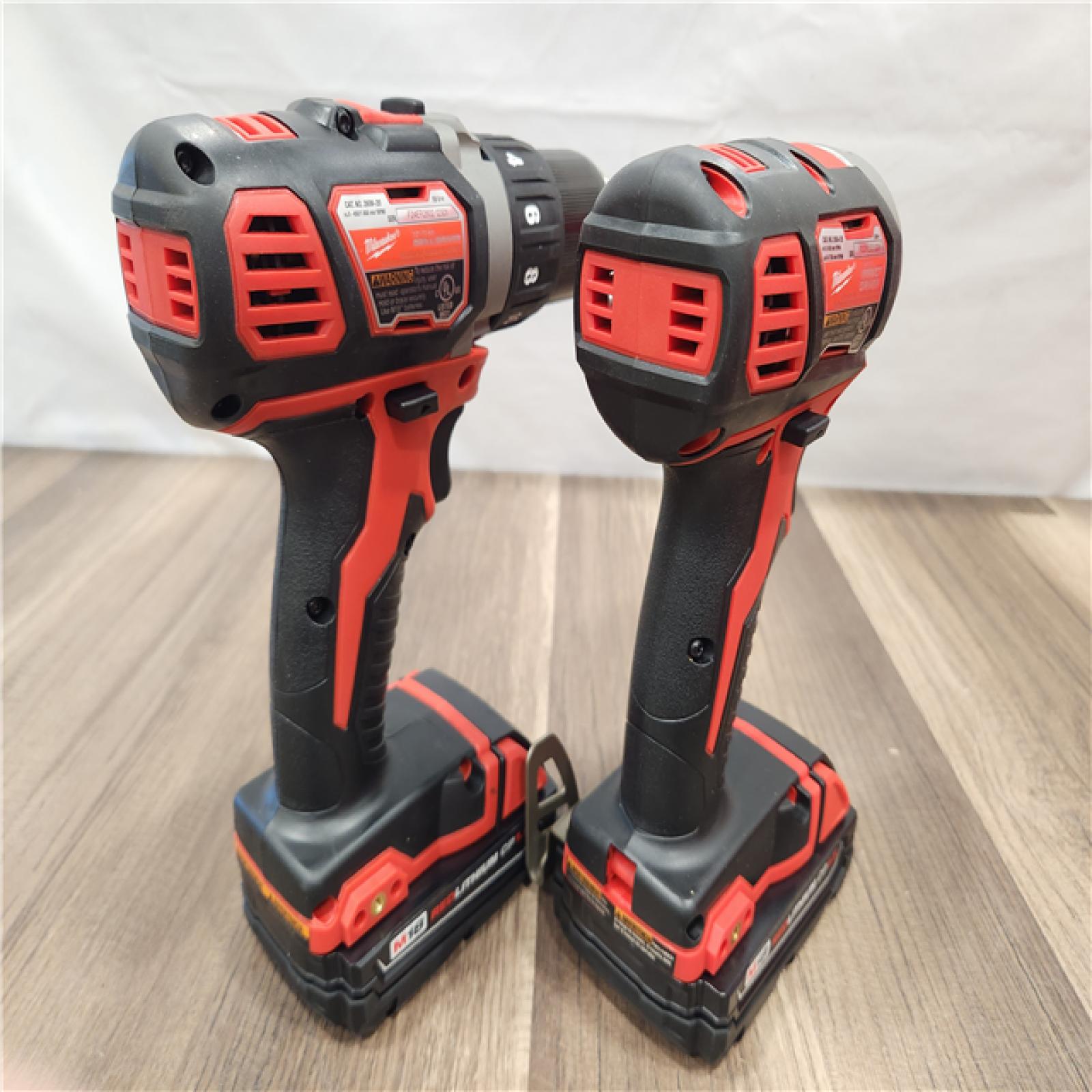 AS-IS- Milwaukee 18V Cordless Brushed 2-Tool Drill/Driver and Impact Driver Kit