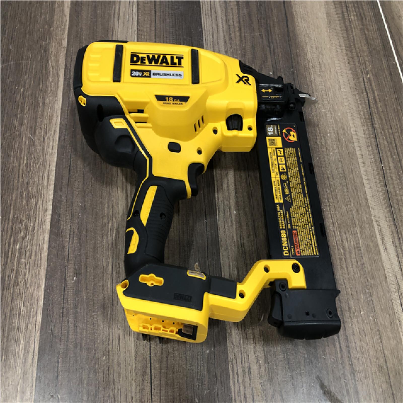 AS-IS DEWALT 20V MAX XR Lithium-Ion Electric Cordless 18-Gauge Brad Nailer (Tool Only)