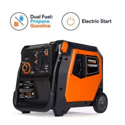 DALLAS LOCATION - Generac 3600 / 3000-Watt Dual Fuel Electric Switch Gasoline / Propane Inverter Portable Generator with COSense-IQ3600 DF