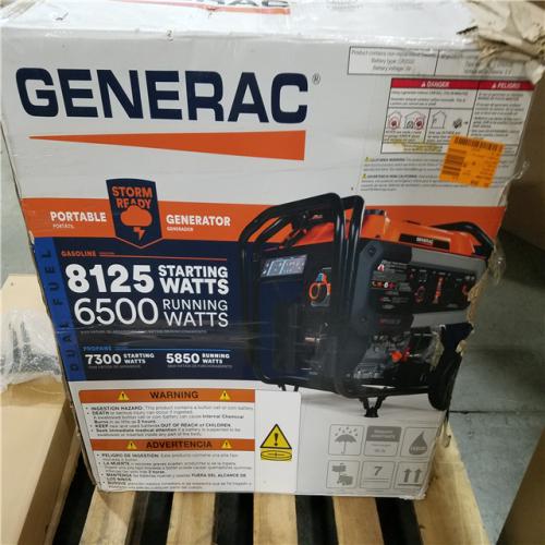 CALIFORNIA AS-IS GENERAC PORTABLE GENERATOR