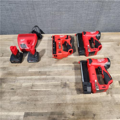 HOUSTON LOCATION - AS-IS MILWAUKEE 3 TOOL COMBO KIT W/ (2) BATTERY & CHARGER