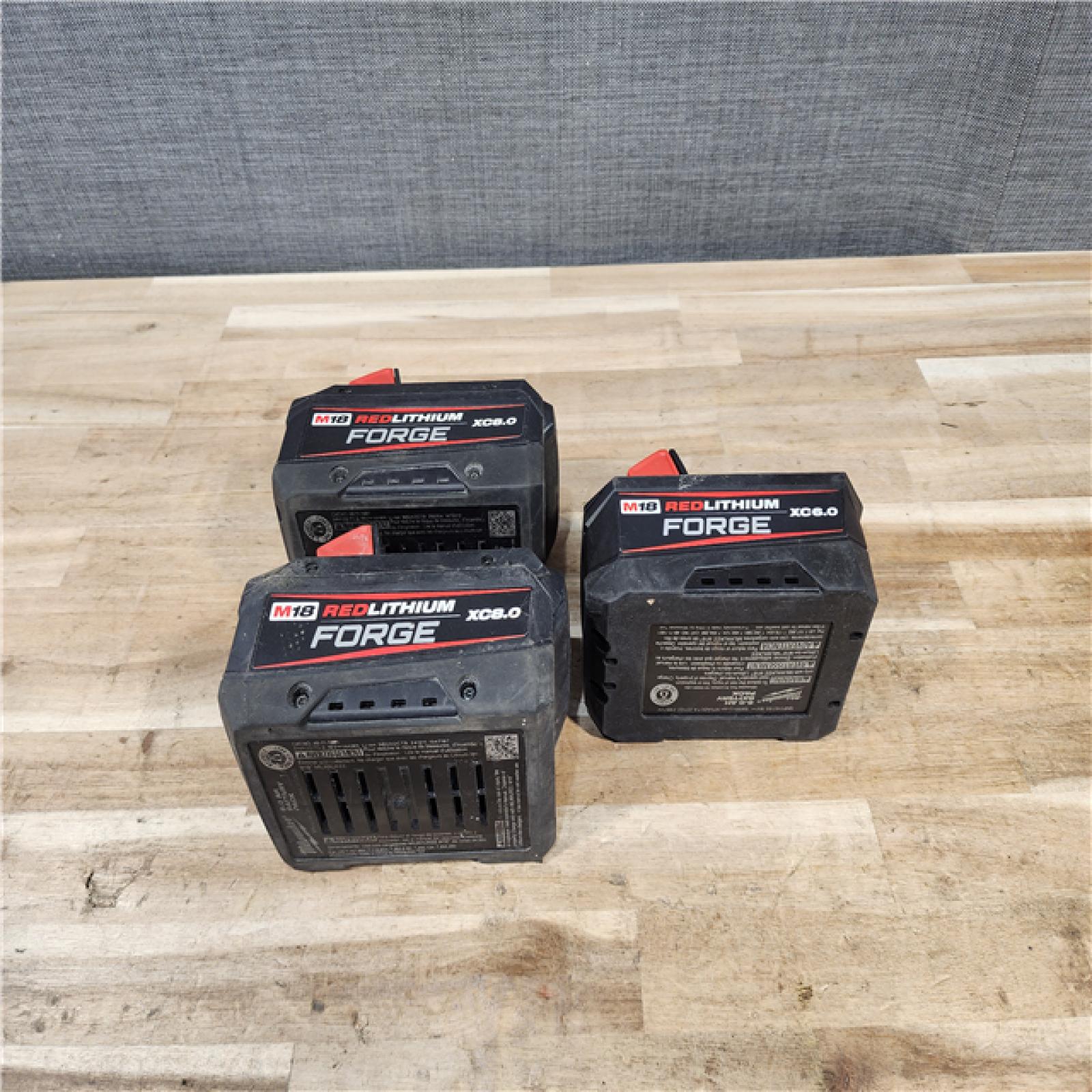 HOUSTON LOCATION - AS-IS MILWAUKEE FORGE BATTERY PACK QTY - 3
