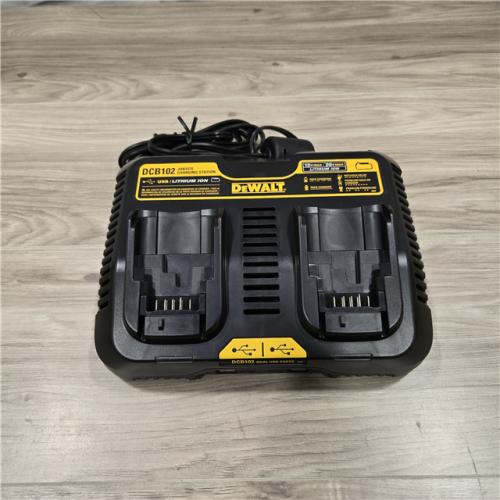LIKE NEW! - DEWALT 12-Volt to 20-Volt MAX Dual Port Jobsite Fast Charging Station