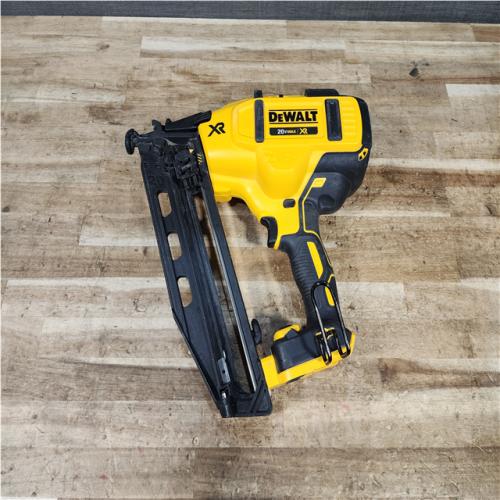HOUSTON LOCATION - AS - IS DEWALT 20V MAX XR Lithium-Ion Electric Cordless 16-Gauge Angled Finishing Nailer (Tool Only)