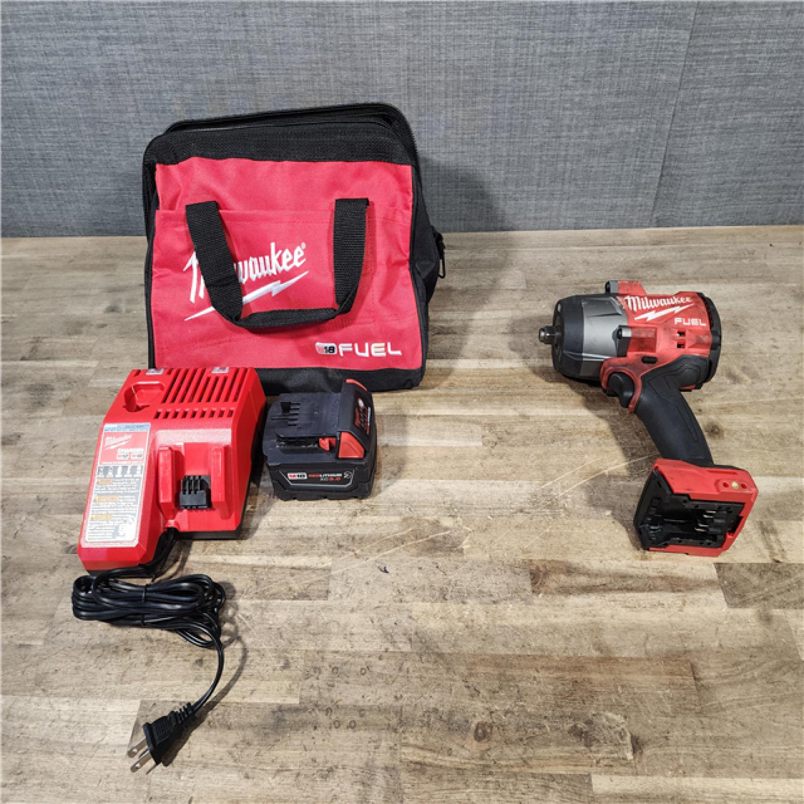 HOUSTON LOCATION - AS-IS Milwaukee M18 FUEL 18V Lithium-Ion Brushless Cordless 1/2 in. Impact Wrench w/Friction Ring Kit