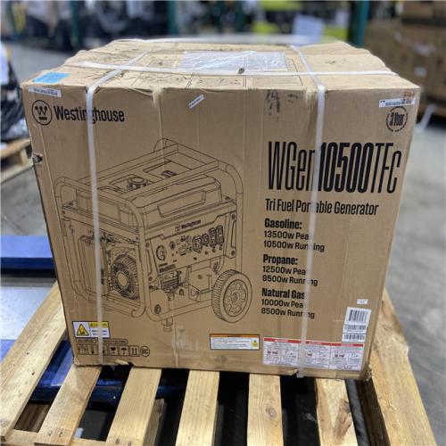 DALLAS LOCATION - Westinghouse 13,500/10,500-Watt Tri-Fuel Gas, Propane, Natural Gas Powered Portable Generator