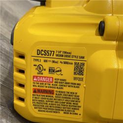 AS-IS DEWALT FLEXVOLT 60V MAX Cordless Brushless 7-1/4 in. Wormdrive Style Circular Saw (Tool Only)