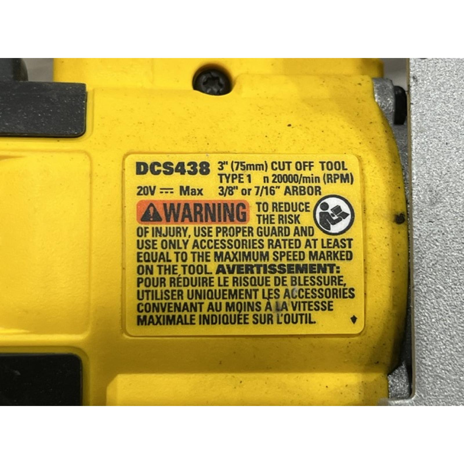 AS-IS DEWALT 20V XR Cordless 3 in. Cut-Off Tool (Tool Only)