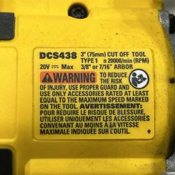 AS-IS DEWALT 20V XR Cordless 3 in. Cut-Off Tool (Tool Only)