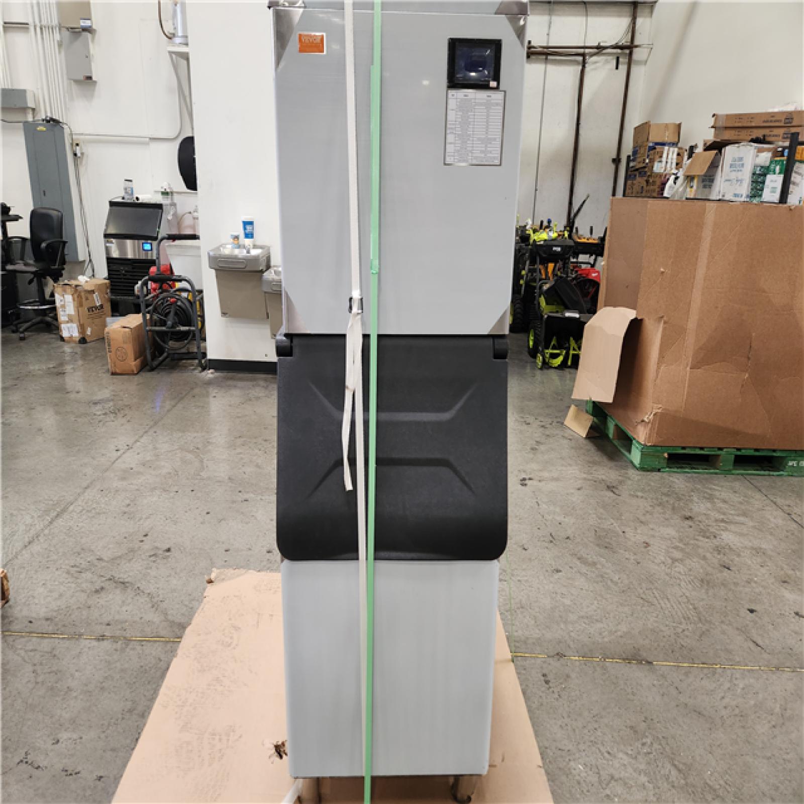 Phoenix Location VEVOR Commercial Ice Maker Freestanding Ice Making Machine W/ Large Storage Bin, Silver