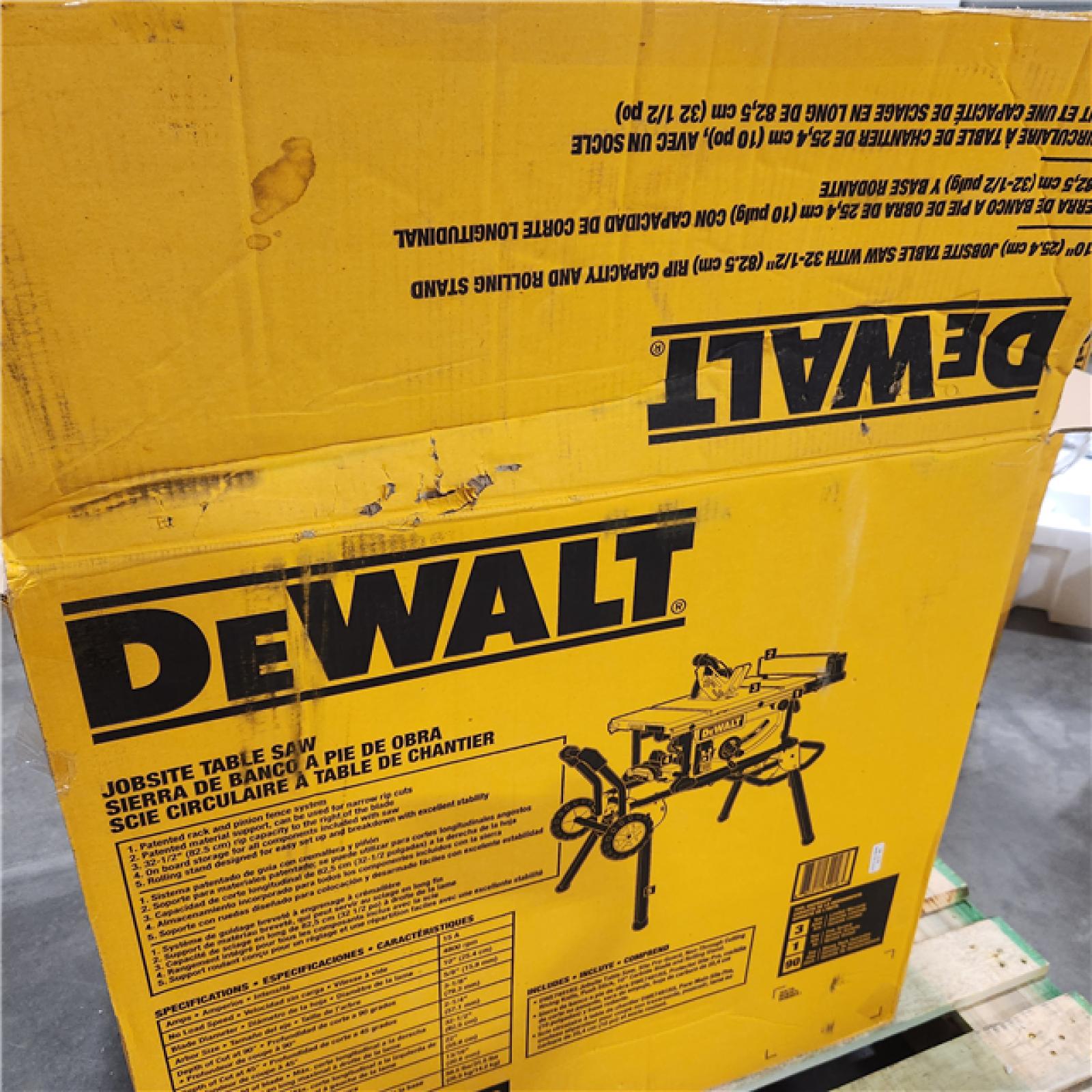 As-Is- DEWALT 10 in. 15 Amp 120V Site-Pro Compact Jobsite Table Saw