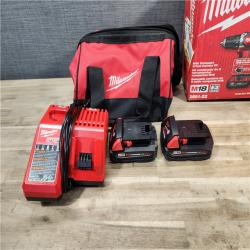 HOUSTON LOCATION - AS-IS Milwaukee 18V Cordless Brushed 2-Tool Drill/Driver and Impact Driver Kit