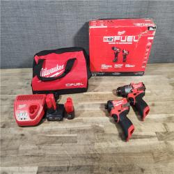 HOUSTON LOCATION - AS-IS (APPEARS LIKE NEW) Milwaukee 3497-22 12V Brushless Hammer Drill and Impact Driver Combo Kit