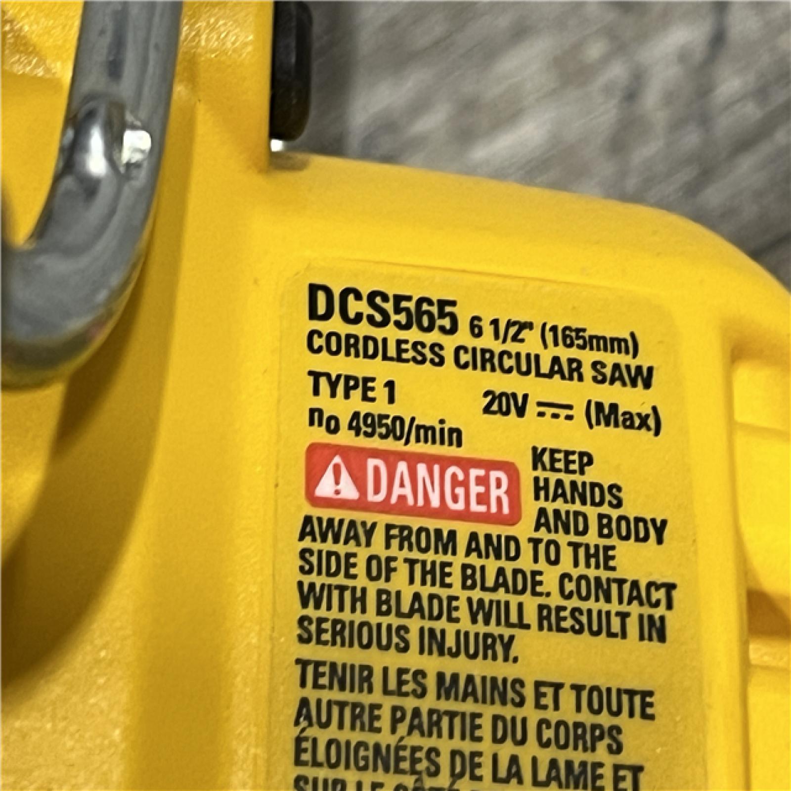 AS-IS DEWALT 20V MAX Cordless Brushless 6-1/2 in. Sidewinder Style Circular Saw (Tool Only)