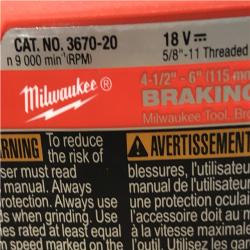 AS-IS Milwaukee FUEL 18-Volt Lithium-Ion Brushless Cordless 4-1/2 in./6 in. Braking Grinder with Paddle Switch (Tool-Only)