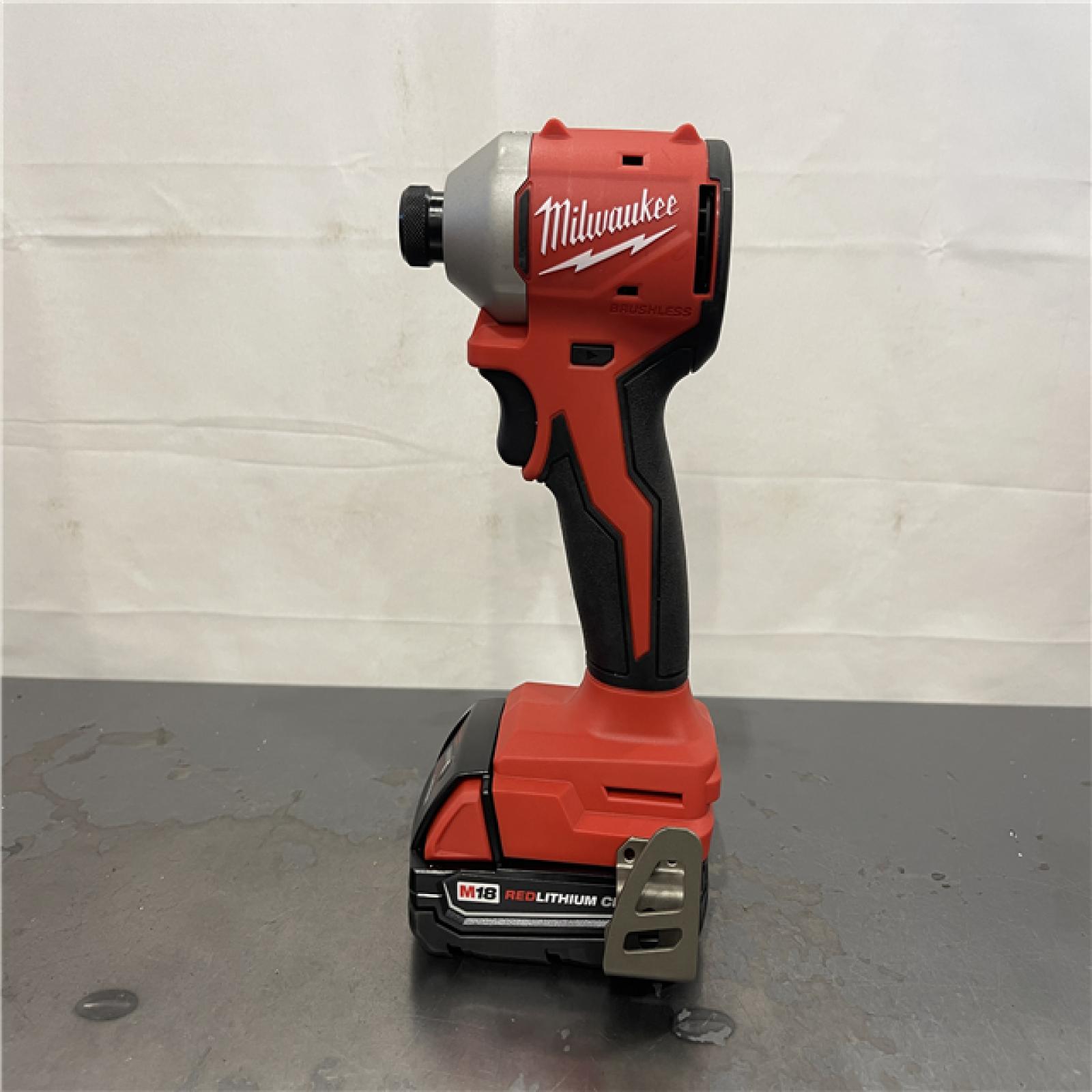 AS-IS- Milwaukee M18 Compact Brushless 1/4  Hex Impact Driver Kit