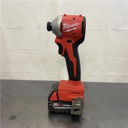 AS-IS- Milwaukee M18 Compact Brushless 1/4  Hex Impact Driver Kit