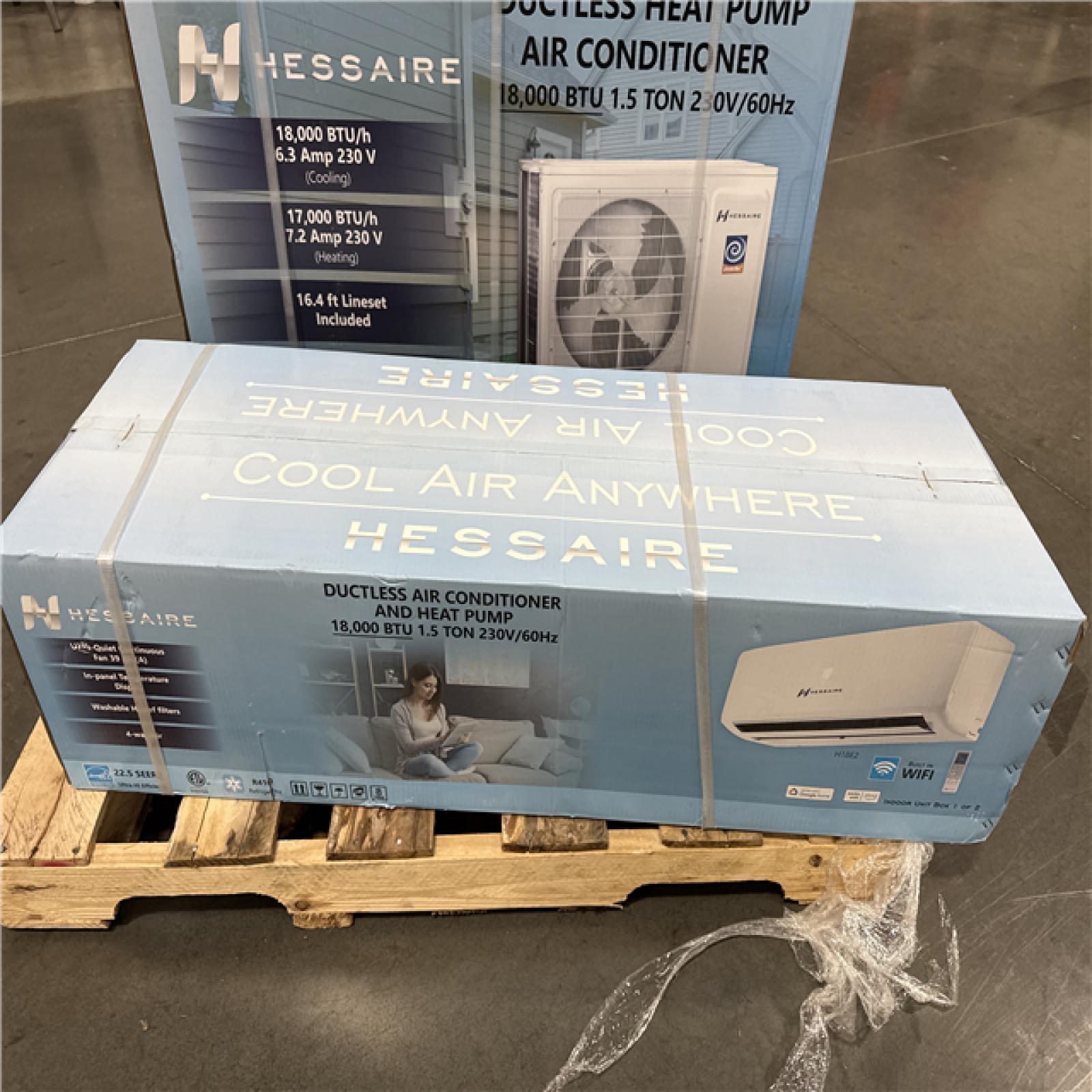 California AS-IS Hessaire Ductless AC Heat Pump (Damaged Boxes)