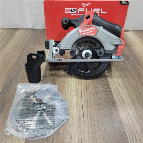 AS-IS Milwaukee M12 FUEL 12V Lithium-Ion Brushless 5-3/8 in. Cordless Circular Saw (Tool-Only)