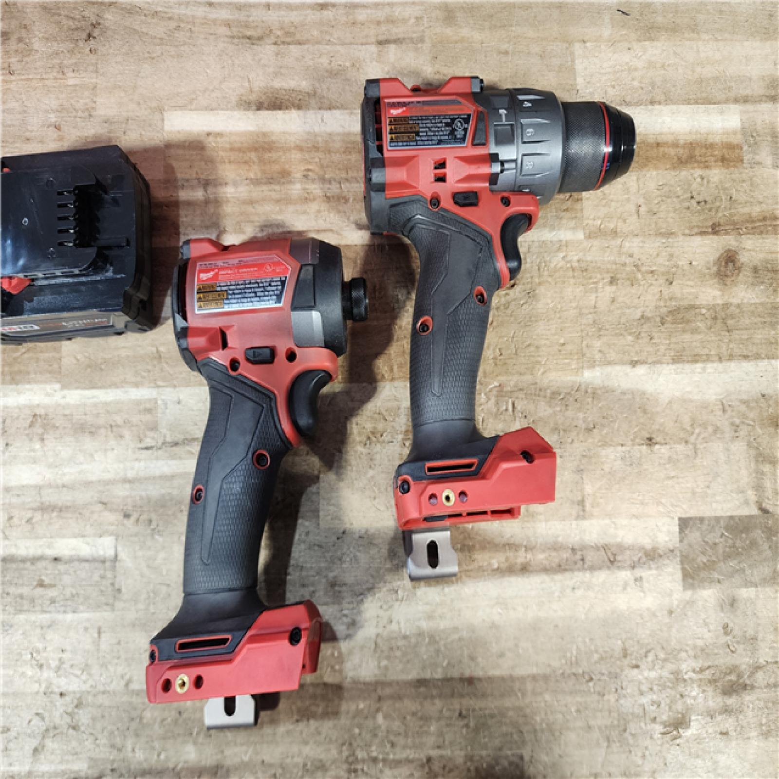 HOUSTON LOCATION - AS - IS Milwaukee FUEL 18V Lithium-Ion Brushless Cordless Hammer Drill and Impact Driver Combo Kit