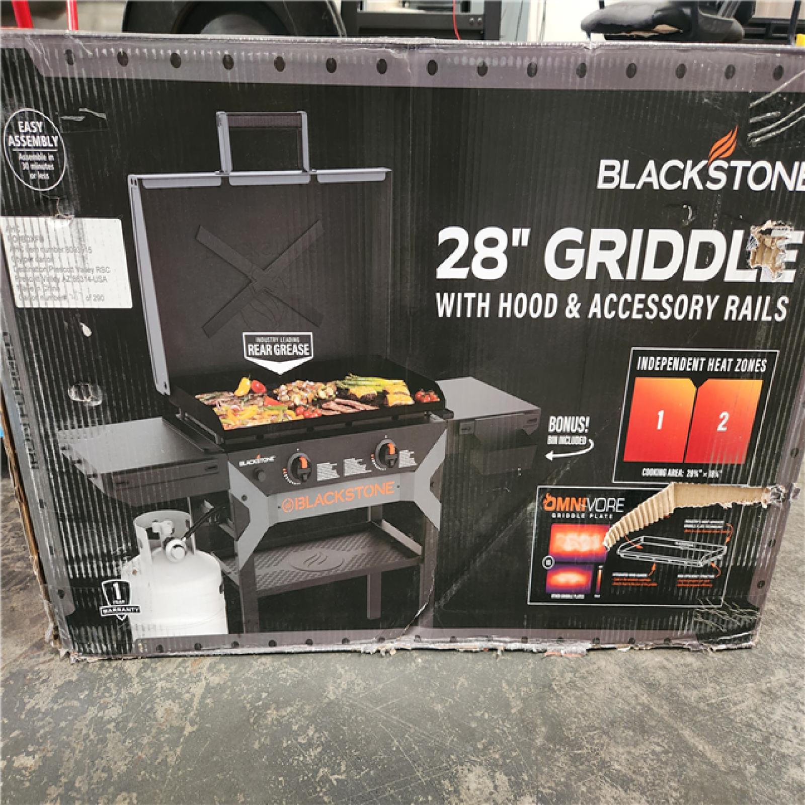 Phoenix NEW Blackstone 2-Burner Propane Outdoor Griddle with Hood in Black