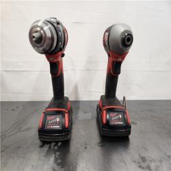 AS-IS- Milwaukee 18V Cordless Brushed 2-Tool Drill/Driver and Impact Driver Kit