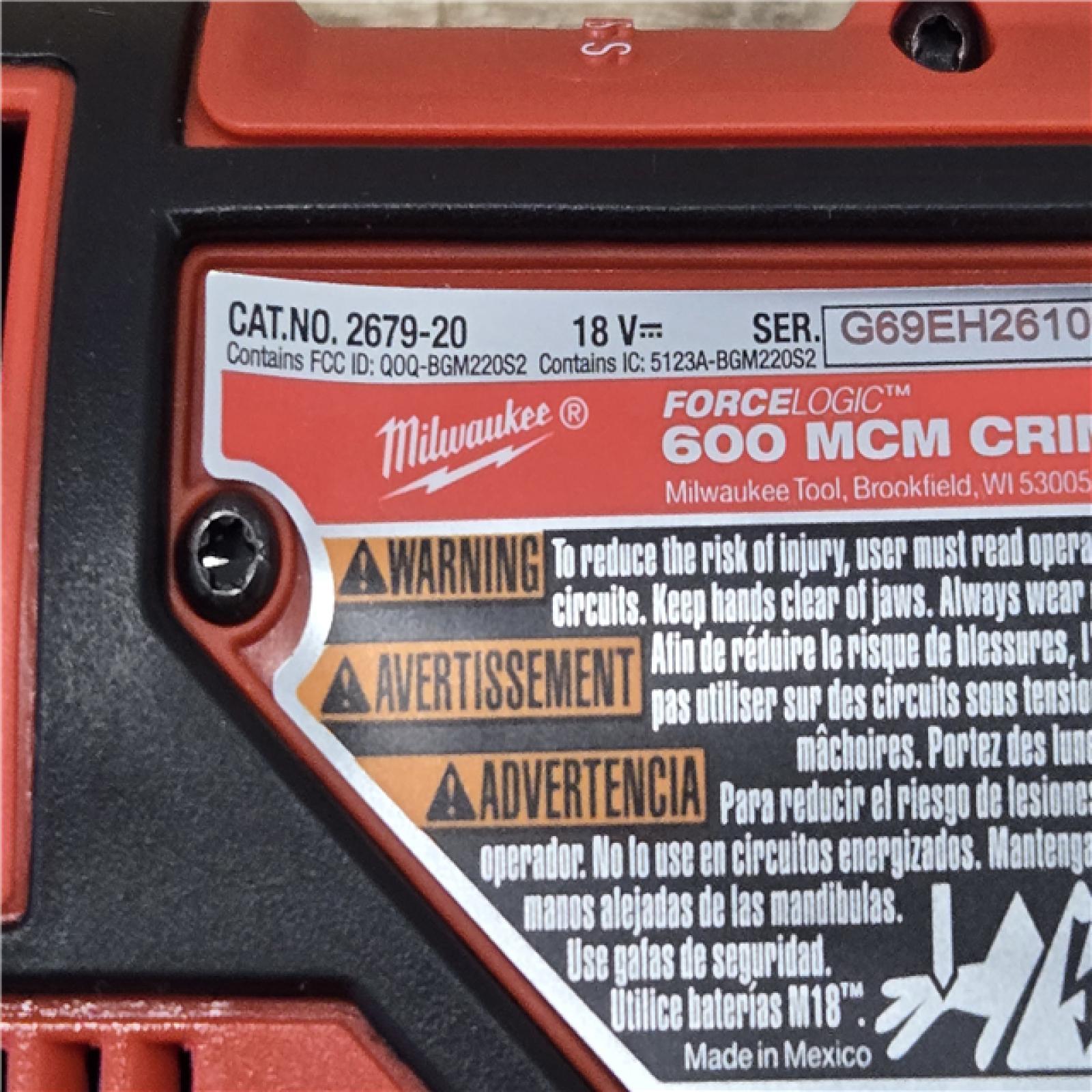 Milwaukee M18 18V Cordless FORCE LOGIC 600 MCM Crimper Kit