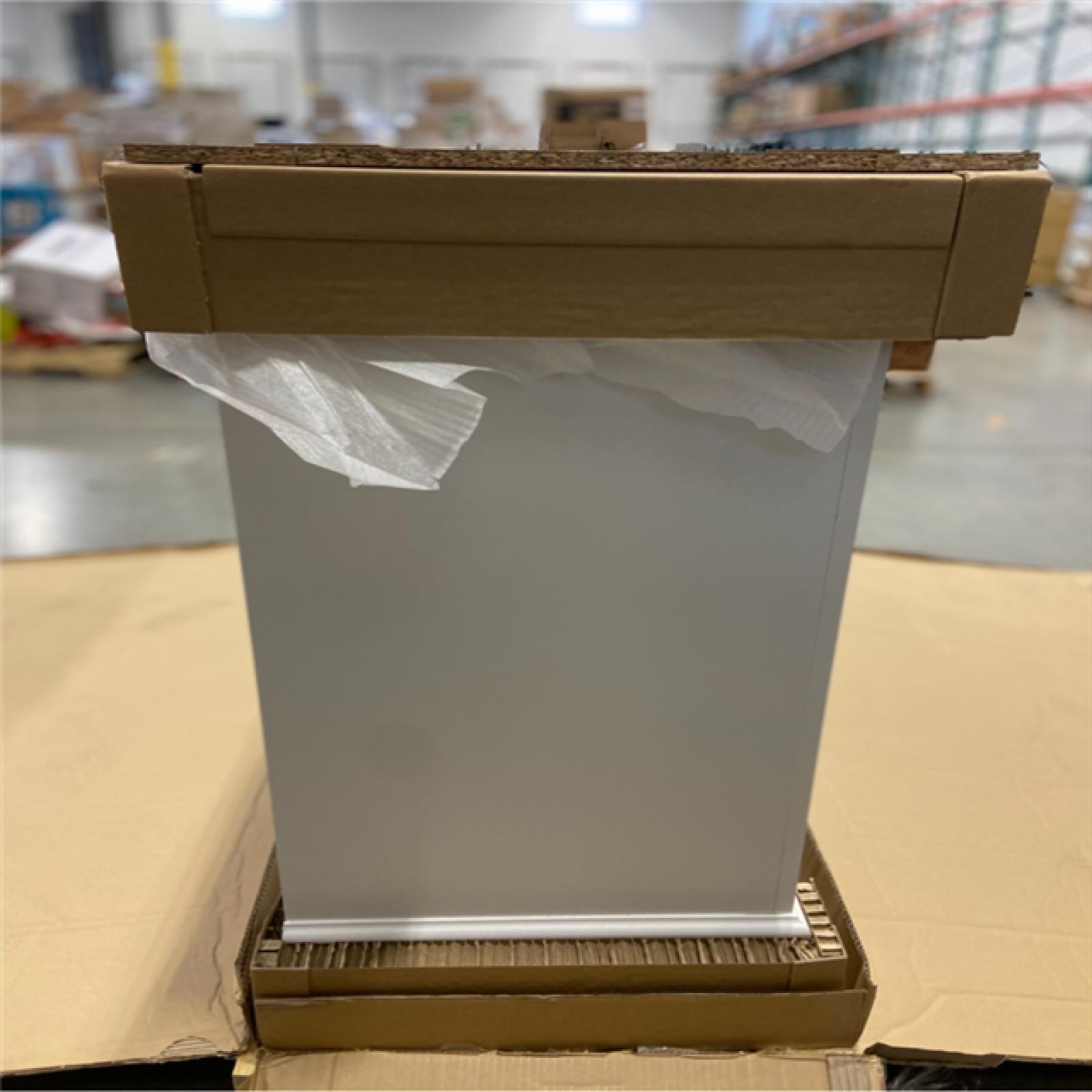 DALLAS LOCATION - Glacier Bay Tobana 42 in. Single Sink Beige Bath Vanity with White Engineered Marble Top (Assembled)