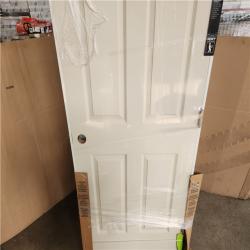 Phoenix NEW Masonite 32 in. x 80 in. 6 Panel Left-Handed Primed Composite Solid Core Single Prehung Interior Door 4-9/16 in. Flat Jamb Pallet (6-Doors)