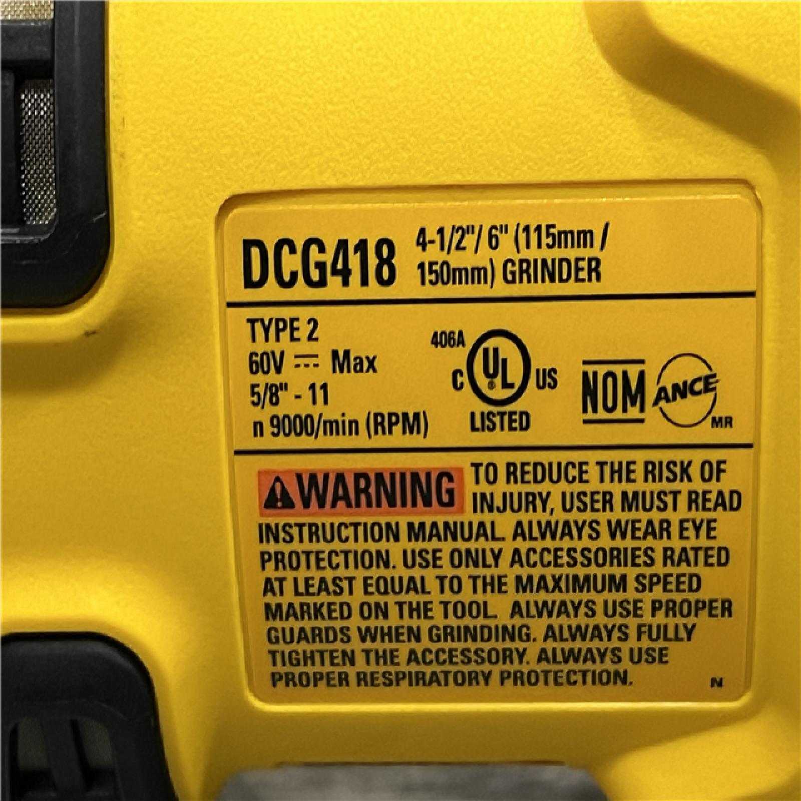 AS-IS DEWALT FLEXVOLT 60V MAX Cordless Brushless 4.5 in. - 6 in. Small Angle Grinder Kit