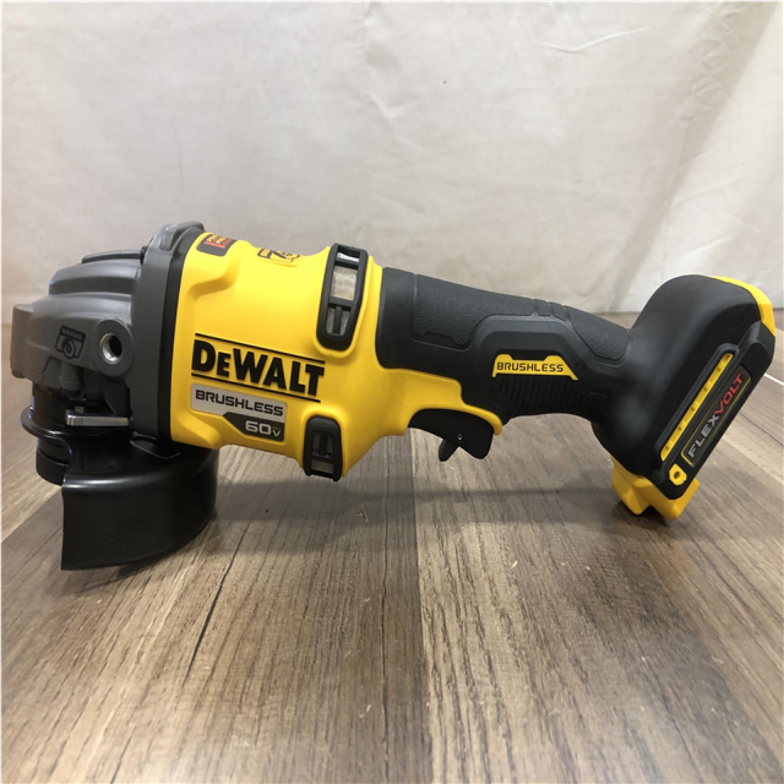 AS-IS DEWALT FLEXVOLT 60V MAX Cordless Brushless 4.5 in. to 6 in. Small Angle Grinder with Kickback Brake (Tool Only)