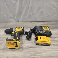 AS-IS DEWALT 20V Compact Cordless 1/2 in. Hammer Drill and 20V MAX POWERSTACK Battery Starter Kit
