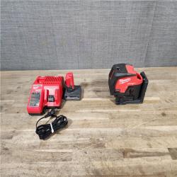 HOUSTON LOCATION - AS-IS Milwaukee Green 125 Ft. Cross Line and Plumb Points Laser Level Kit