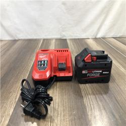 AS-IS Milwaukee 18-Volt Lithium-Ion REDLITHIUM FORGE Starter Kit with 8.0Ah Battery and Rapid Charger