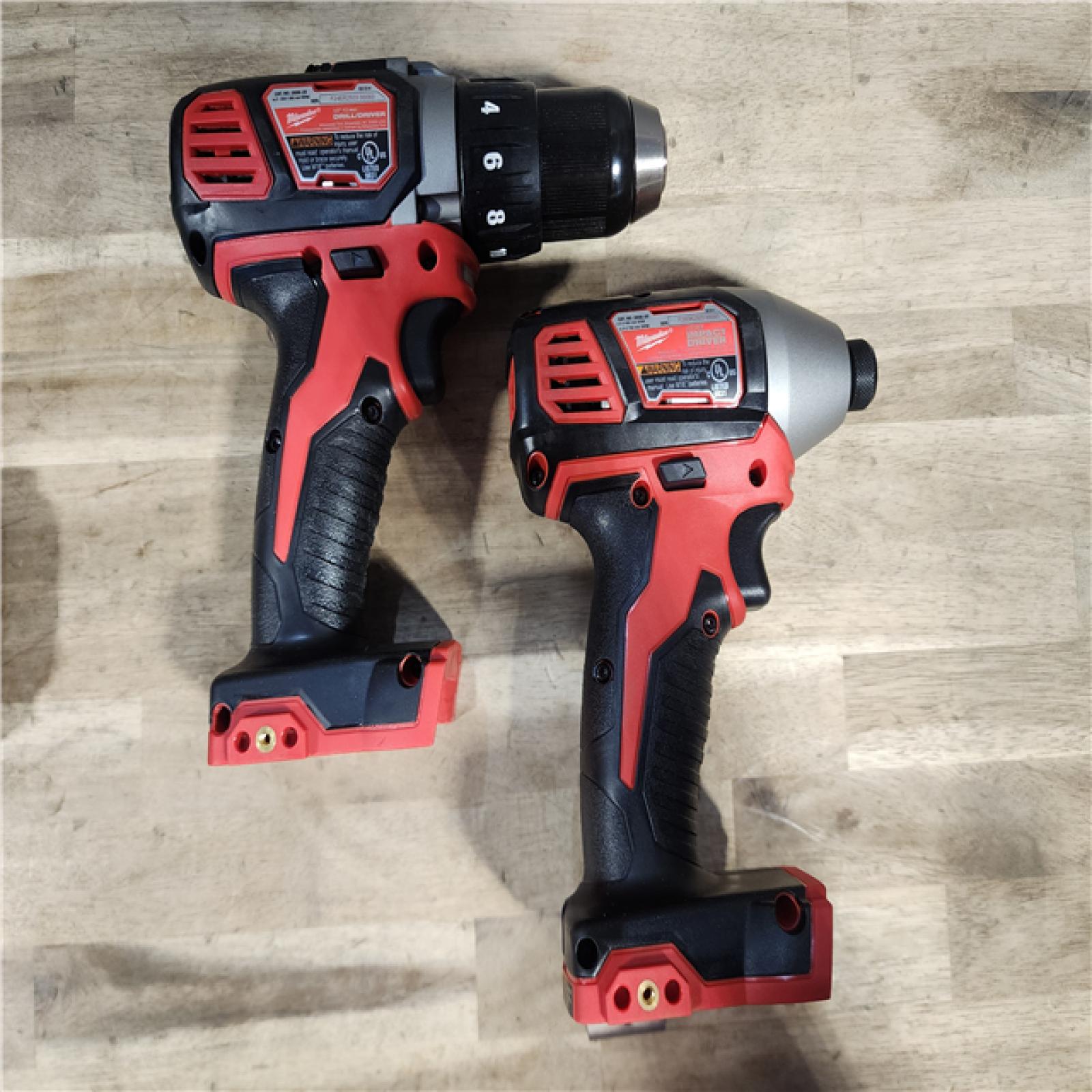 HOUSTON LOCATION - AS-IS Milwaukee 18V Cordless Brushed 2-Tool Drill/Driver and Impact Driver Kit