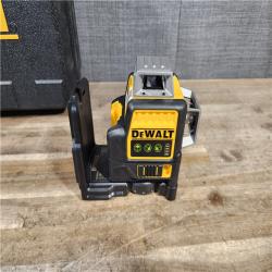 HOUSTON LOCATION - AS-IS DEWALT 12V MAX Lithium-Ion 100 ft. Green Self-Leveling 3-Beam 360 Degree Laser Level with 2.0Ah Battery  Charger and Case