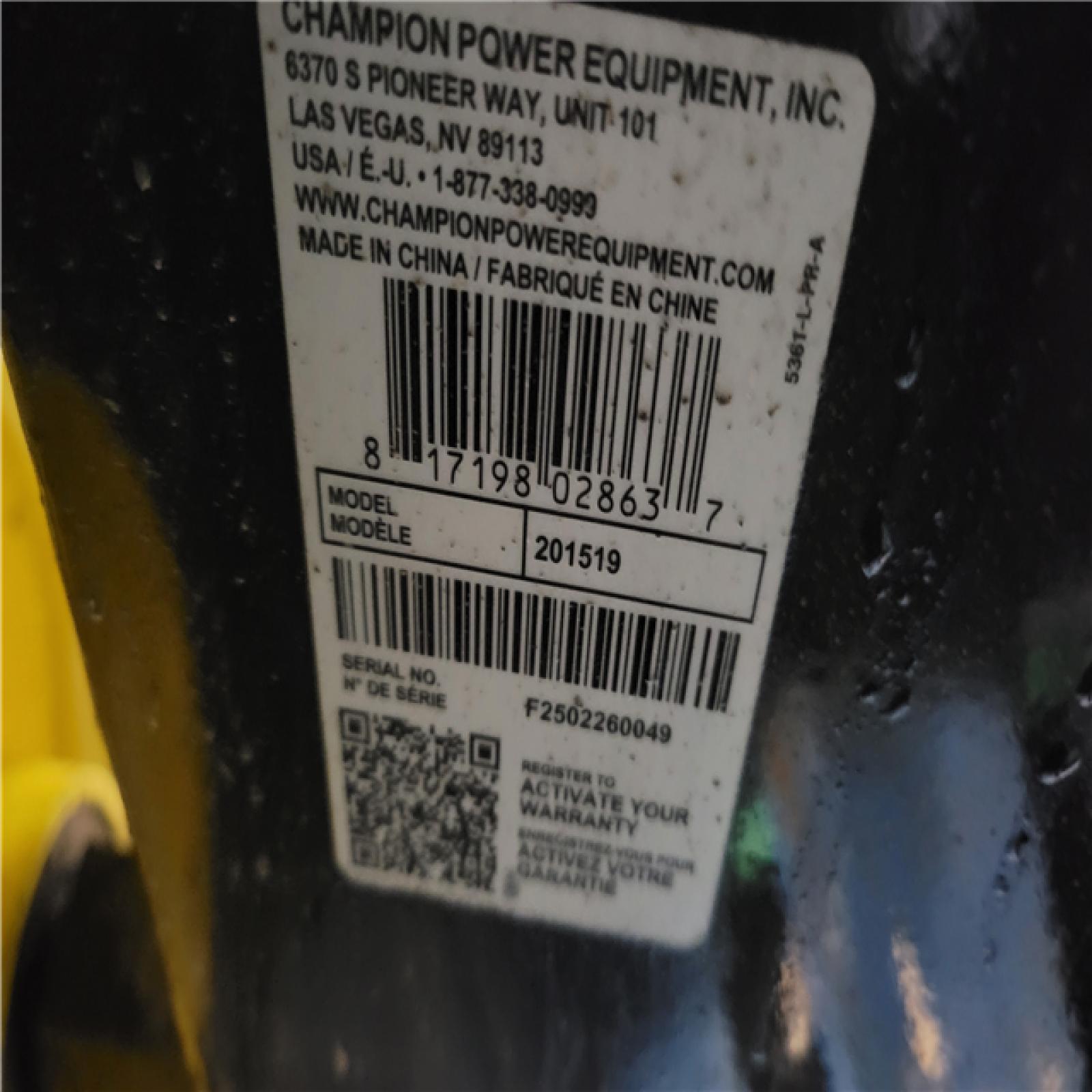 CALIFORNIA AS-IS CHAMPION 37 TON POWER EQUIPMENT