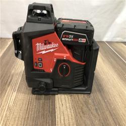 AS-IS Milwaukee 12-Volt Lithium-Ion Cordless Green 250 ft. 3-Plane Laser Level Kit