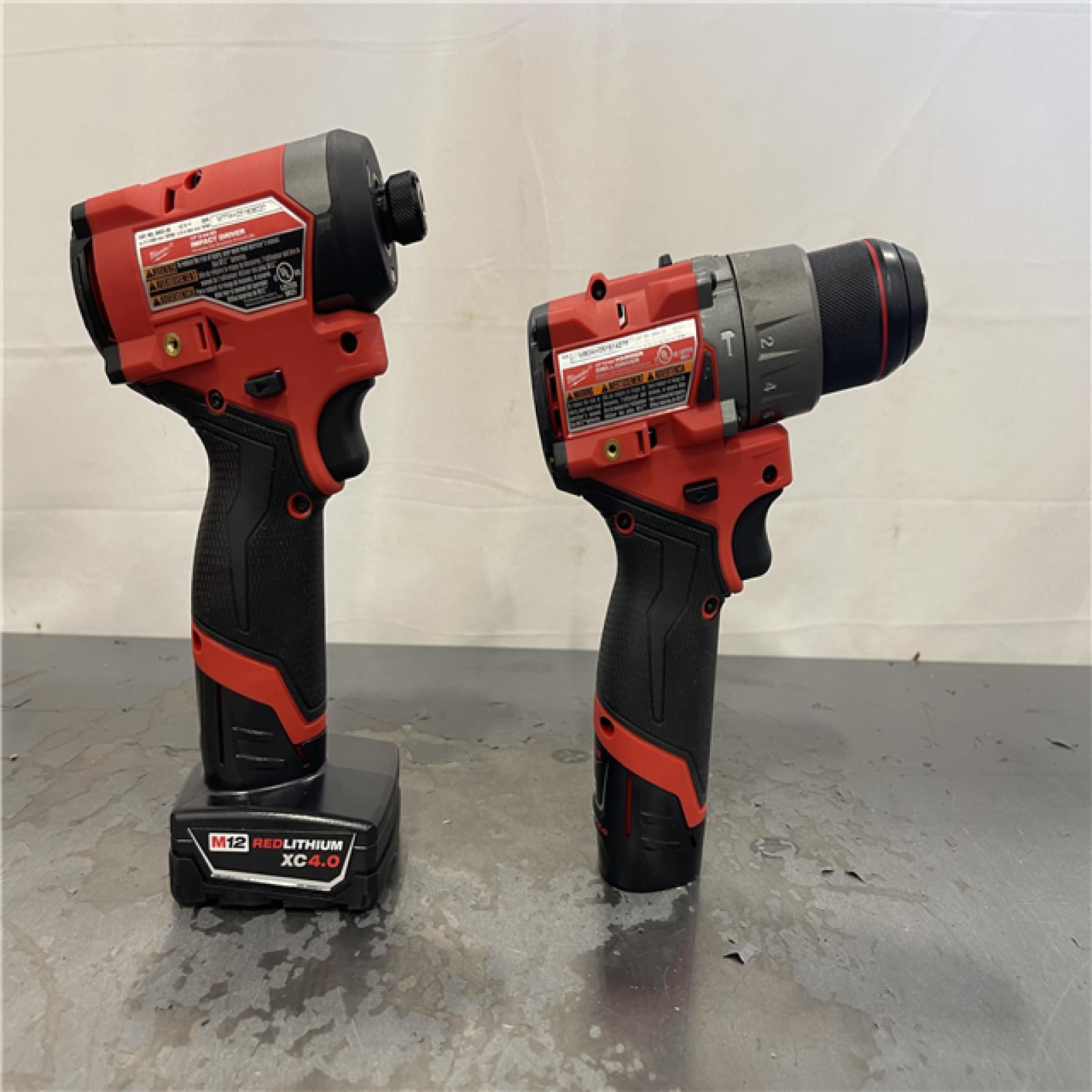 AS-IS- Milwaukee 3497-22 12V Brushless Hammer Drill and Impact Driver Combo Kit