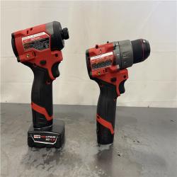 AS-IS- Milwaukee 3497-22 12V Brushless Hammer Drill and Impact Driver Combo Kit