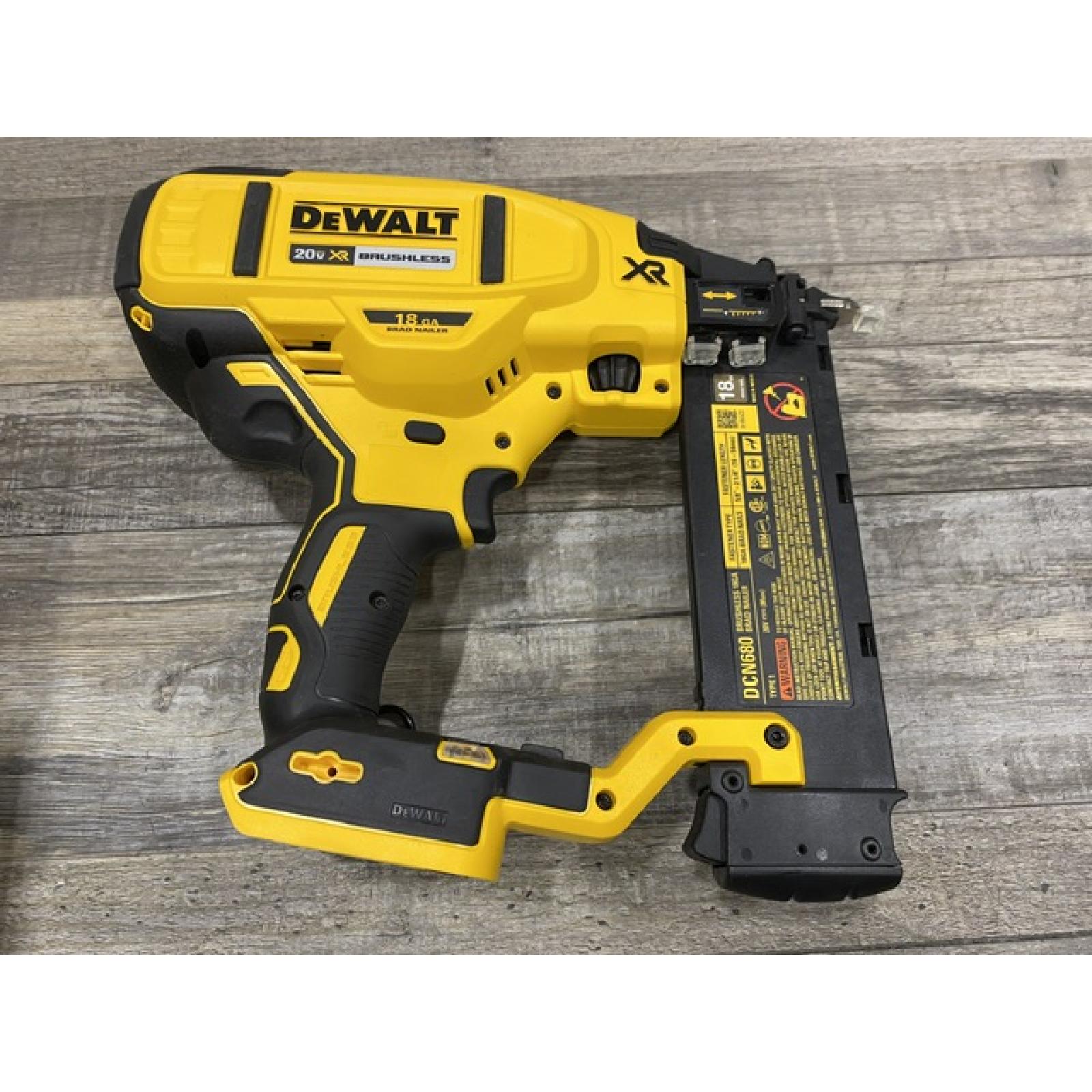 AS-IS DEWALT 20V MAX XR Lithium-Ion Electric Cordless 18-Gauge Brad Nailer (Tool Only)